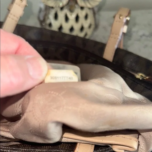 Michael Kors Brown Tote with Signature Monogram - Picture 13 of 15